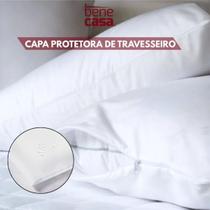 Kit Protetor De Travesseiro Impermeavel Microfibra Branco Com 2 Unidades