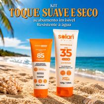 Kit Protetor Facial FPS 85 Niacinamida/ Vitamina E Toque Seco + Protetor Solar Corporal Dermachem F