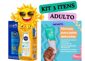 Kit Protetor FPS50 Sun 200ml+Protetor Infantil FPS60 100ml+Protetor Kids Sunless FPS50 120g(3 itens) - Nivea Sunless