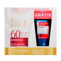 Kit Protetor L'Oréal Solar Expertise FPS 60 40g E Gel De Limpeza Revitalift 40g