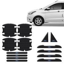 Kit Protetor Maçaneta Fibra de Carbono Ford Alto Relevo Kit Protetor Maçaneta Fibra de Carbono Ford Alto Relevo