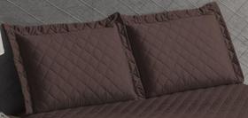 Kit Protetor Para Travesseiro Costurado Microfibra Marrom