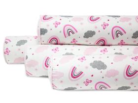 Kit Protetor Rolinhos Cama Solteiro Montessoriana 4 Pçs Menino Menina
