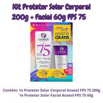 Kit Protetor Solar Anasol FPS 75 Facial 60g + Corporal FPS 75 200g Kit Protetor Solar Anasol FPS 75 Facial 60g + Corporal FPS 75 200g
