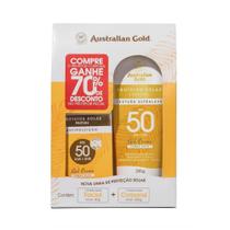 KIT PROTETOR SOLAR AUSTRALIAN GOLD FPS 50 FACIAL 50G + COPORAL 200G - Proteção UVA/UVB