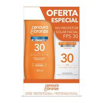 Kit Protetor Solar Cenoura &amp Bronze Facial FPS 30 50g + Corporal FPS 30 200ml