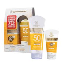 Kit Protetor Solar Corporal 200g Facial 50g Creme Gel FPS50 Australian Gold Kit Protetor Solar Corporal 200g Facial 50g Creme Gel FPS50 Australian Gold