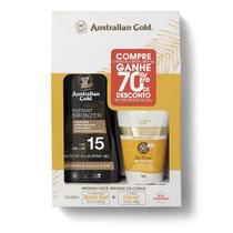 Kit Protetor Solar Corporal FPS 15 Spray Gel 235g + Facial FPS 50 Gel Creme 50g - Australian Gold