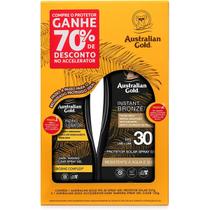 Kit Protetor Solar Corporal FPS30 237ml + Acelerador Dark Tanning Clear 125ml - Australian Gold Kit Protetor Solar Corporal FPS30 237ml + Acelerador Dark Tanning Clear 125ml - Australian Gold