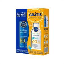 Kit Protetor Solar Corporal Nivea Protect Hidrata FPS50 200ml Sensitive Kids FPS60 100ml