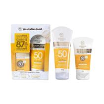 Kit Protetor Solar Facial Corporal Gel FPS50 Australian Gold