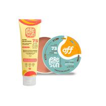 Kit Protetor Solar Facial PureSun Dia a Dia 75+ - 50g e Protetor Sola (BEGE CLARO)