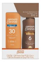 Kit Protetor Solar Fps 30 + fps 6Oleo Bronzeador spray Cenoura & Bronze