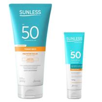 Kit protetor solar fps50 200g + fps50 120g sunless verão Kit protetor solar fps50 200g + fps50 120g sunless verão