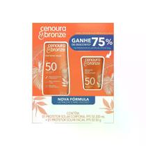 Kit Protetor Solar Fps50 Corporal E Facial Cenoura E Bronze 250G