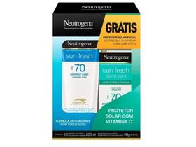 Kit Protetor Solar Neutrogena Sun Fresh FPS 70 Corporal com 200ml + Facial com 40g
