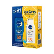 Kit Protetor Solar Nivea FPS50 200ml + Protetor Solar Kids FPS60 100ml