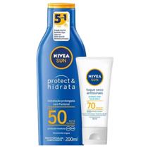 Kit Protetor Solar Nivea FPS50 200ML+Toque Seco Antissinais FPS70 40ML