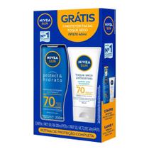 Kit Protetor Solar Nivea Sun Protect & Hidrata FPS 70 200ml e Ganhe Protetor Solar Facial Toque S40m