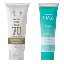 KIT Protetor Solar + Pós-Sol Gel OAZ Eurofarma 120ml Branco