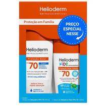 Kit Protetor Solar Proteção em Família Helioderm 3 em 1 FPS 70 com 200ml e Protetor Solar Kids FPS 7