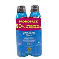 Kit Protetor Solar Spray Hawaiian Tropic Island Sport FPS 50 2 Unidades Kit Protetor Solar Spray Hawaiian Tropic Island Sport FPS 50 2 Unidades