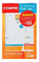 Kit Protetor Solar Sunmax Fluid FPS 55 120ml Ganhe Protetor Solar Sensitive FPS 50 25ml validade mes 9