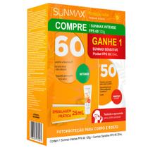Kit Protetor Solar Sunmax Intense FPS 60 120g e Ganhe Sunmax Sensitive Pocket FPS 50 25ml Kit Protetor Solar Sunmax Intense FPS 60 120g e Ganhe Sunmax Sensitive Pocket FPS 50 25ml
