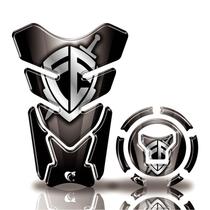 Kit Protetor Tanque Adesivo Moto Honda Acima 2018 Fé Preto
