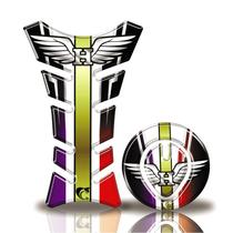 Kit Protetor Tanque Adesivo Moto Honda Tricolor Até 2016