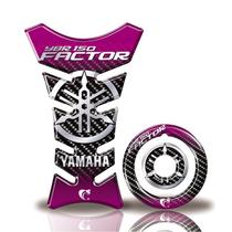 Kit Protetor Tanque Adesivo Moto Yamaha Factor 150 Ano+ 2016 Roxo