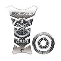 Kit Protetor Tanque Adesivo Moto Yamaha YBR Factor 125 até 2016 Prata