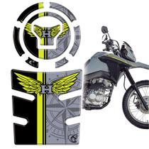 Kit Protetor Tanque Bocal Resinado Bros 160 25/26 amarelo Kit Protetor Tanque Bocal Resinado Bros 160 25/26 amarelo