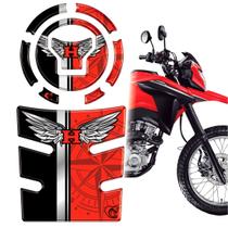 Kit Protetor Tanque Bocal Resinado Bros 160 25/26 VERMELHO Kit Protetor Tanque Bocal Resinado Bros 160 25/26 VERMELHO