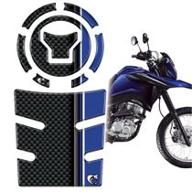 Kit Protetor Tanque Bocal Resinado Bros 25/26 CARBONO AZUL1 Kit Protetor Tanque Bocal Resinado Bros 25/26 CARBONO AZUL1