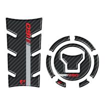 Kit protetor tanque moto START 160 ano 2025 Carbono cinza