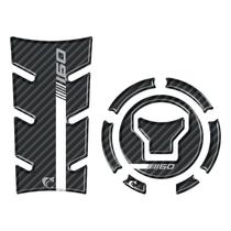 Kit protetor tanque moto START 160 ano 2025 Carbono Kit protetor tanque moto START 160 ano 2025 Carbono