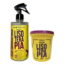 Kit Protetor Térmico Capilar Spray Lisoterapia Uso Obrigatório 500 Ml + Máscara Reconstrutora 400g