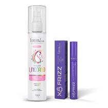 Kit Protetor Térmico Magia de Unicórnio e Modelador de Fios Xô Frizz Forever Liss Kit Protetor Térmico Magia de Unicórnio e Modelador de Fios Xô Frizz Forever Liss