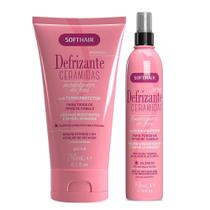 Kit Protetor Térmico para Cabelo Spray e Mousse Anti-frizz Defrizante Ceramidas Soft Hair