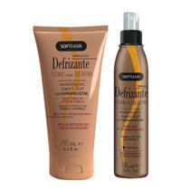 Kit Protetor Térmico para Cabelo Spray e Mousse Anti-frizz Defrizante Tutano e Queratina Soft Hair