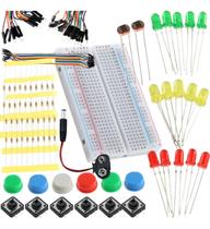 Kit Protoboard 400 Pontos + 40 Resistores 15 Leds 6 Botôes 20 Jumpers Arduino Raspberry Pi