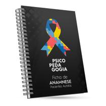 Kit Psicopedagogia Agenda Ficha Anamnese Autismo Capa Dura - Gratifke