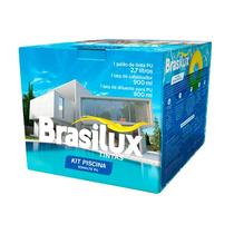 Kit PU para Piscina Azul Esmalte PU Acrílico Bi Componente 2,7L 900ml 900ml Brasilux Kit PU para Piscina Azul Esmalte PU Acrílico Bi Componente 2,7L 900ml 900ml Brasilux