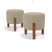 Kit Puff Banqueta Decorativo Domus Redondo Kit Puff Banqueta Decorativo Domus Redondo