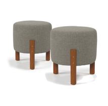 Kit Puff Banqueta Decorativo Domus Redondo