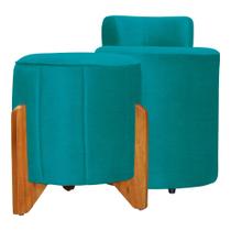 Kit Puff Decorativo Athenas mais Puff Jade Suede Cores - DS Estofados
