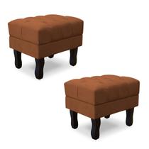 Kit puff decorativo luís xv 50cm em veludo