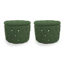 Kit Puff Redondo Clássico com Capitonê