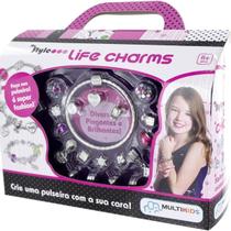 Kit Pulseira Com Pingente Infantil Multikids Life Charm